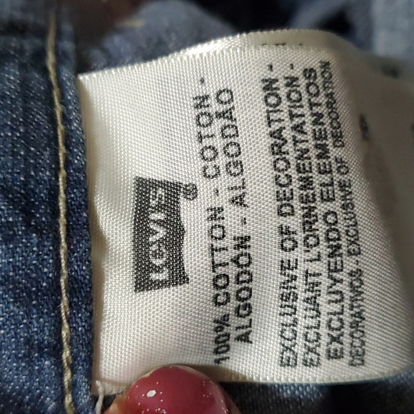 Vtg levis thin cotton shorts cuffed 14/16 - Picture 5 of 9